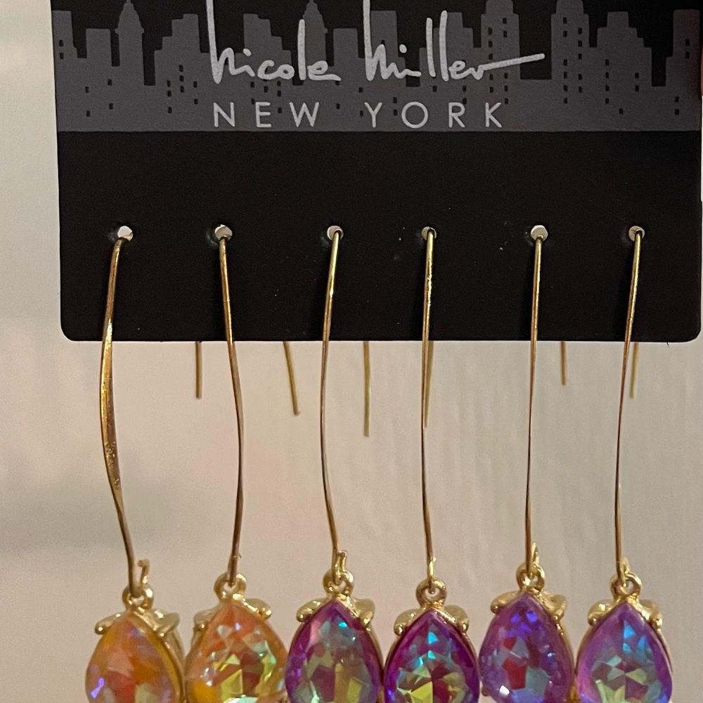 Nicole Miller Set of 3 Earrings NWT - Picture 3 of 4
